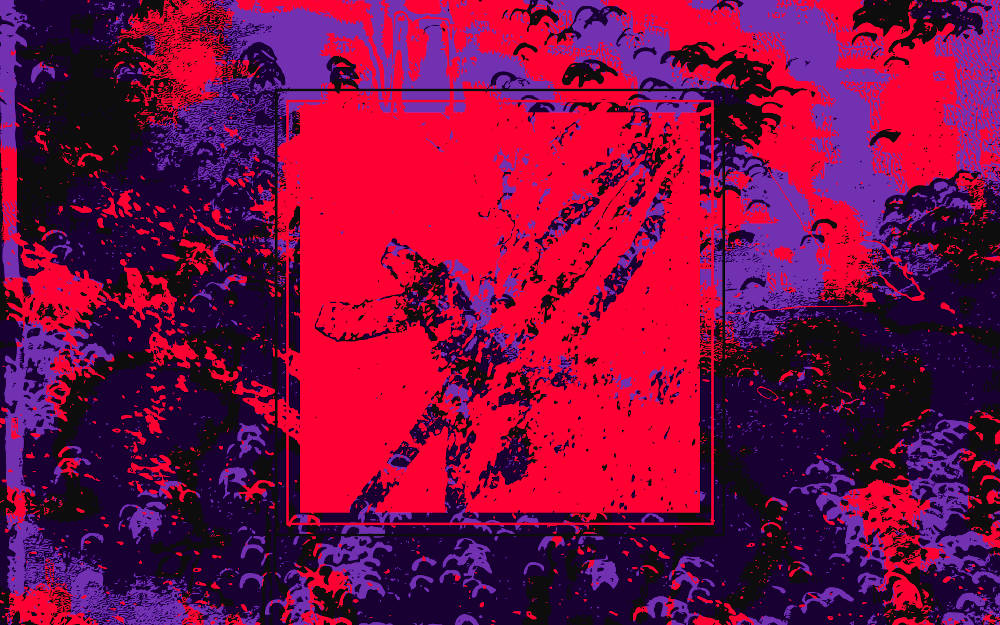 red purple black abstract svg ruin