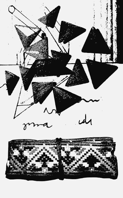 textile pattern and small pyramids