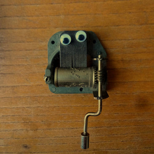 music box with eyes
